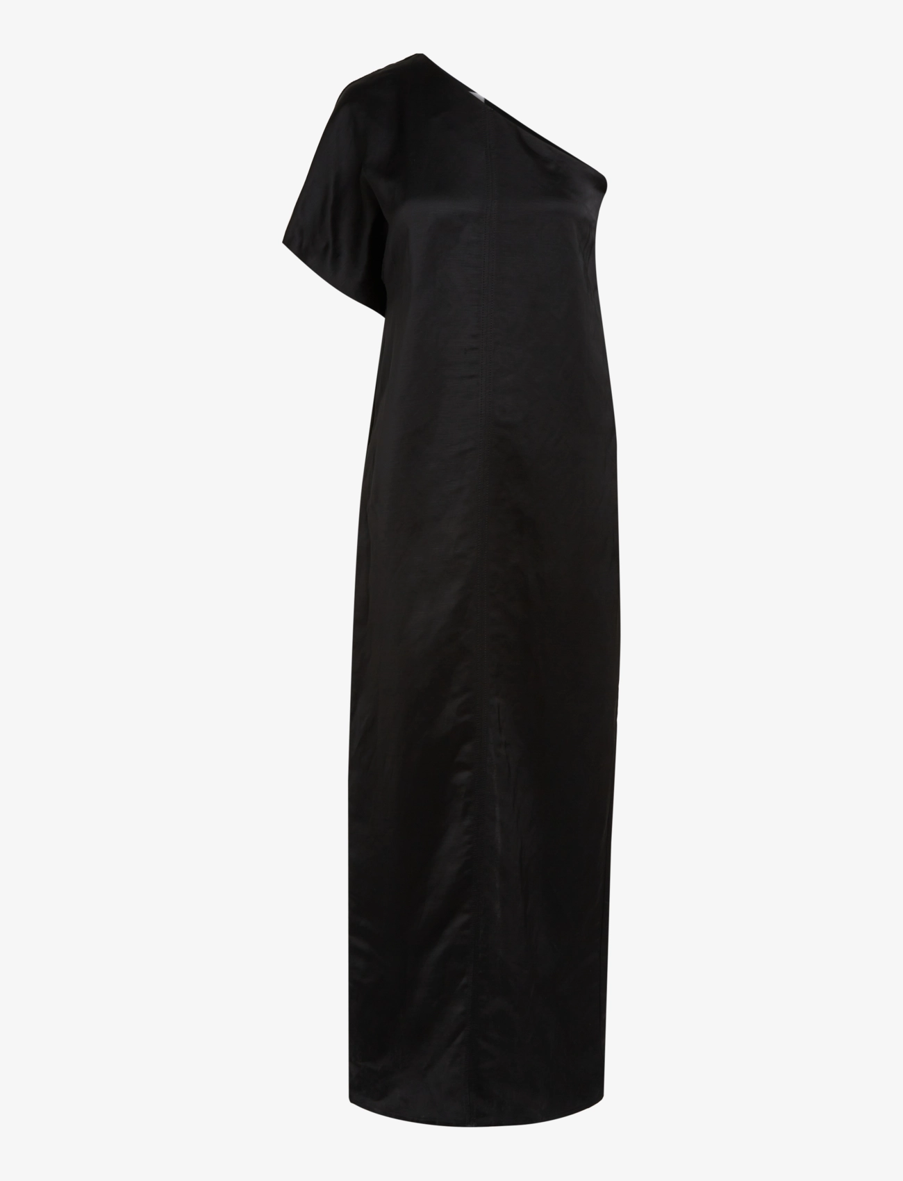 CALVIN KLEIN Viscose Linen Shift Maxi Kleid Schwarz - 36 - Damen