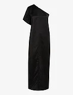 VISCOSE LINEN SHIFT MAXI DRESS - CK BLACK