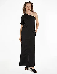 Calvin Klein - VISCOSE LINEN SHIFT MAXI DRESS - ilgos suknelės - ck black - 1