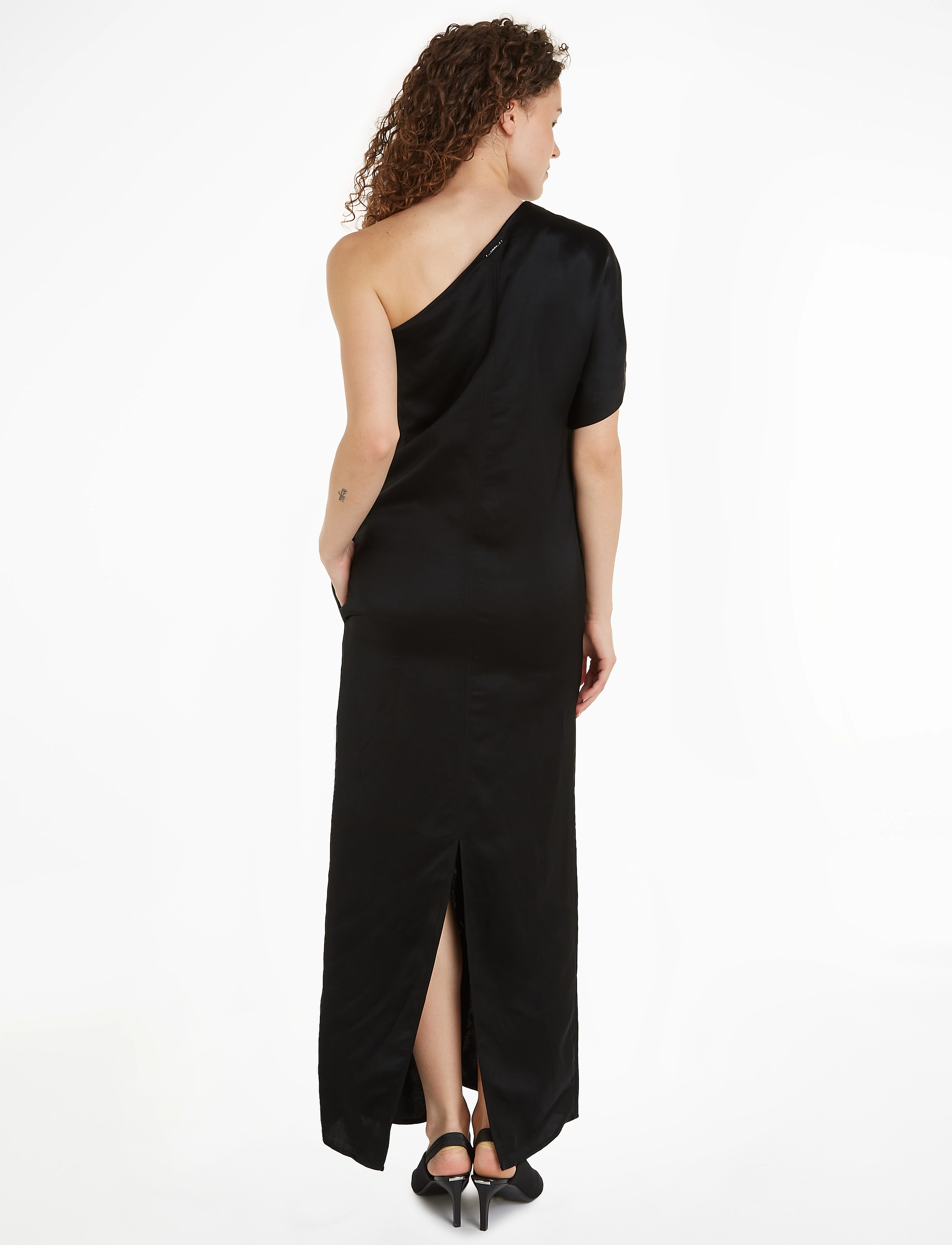 Calvin Klein - VISCOSE LINEN SHIFT MAXI DRESS - maxi kjoler - ck black - 2