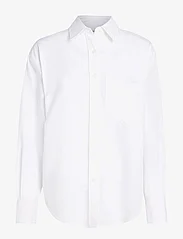 Calvin Klein - LINEN BLEND RELAXED SHIRT - krekli ar garām piedurknēm - bright white - 0
