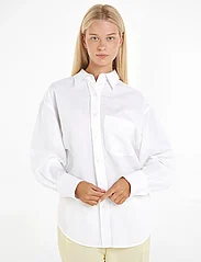 Calvin Klein - LINEN BLEND RELAXED SHIRT - långärmade skjortor - bright white - 1