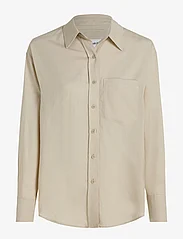 Calvin Klein - LINEN BLEND RELAXED SHIRT - langermede skjorter - peyote - 0