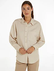 Calvin Klein - LINEN BLEND RELAXED SHIRT - langermede skjorter - peyote - 1