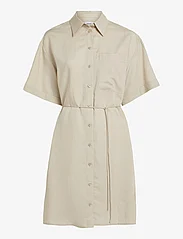 Calvin Klein - LINEN BLEND RELAXED SHIRT DRESS - marškinių tipo suknelės - peyote - 0