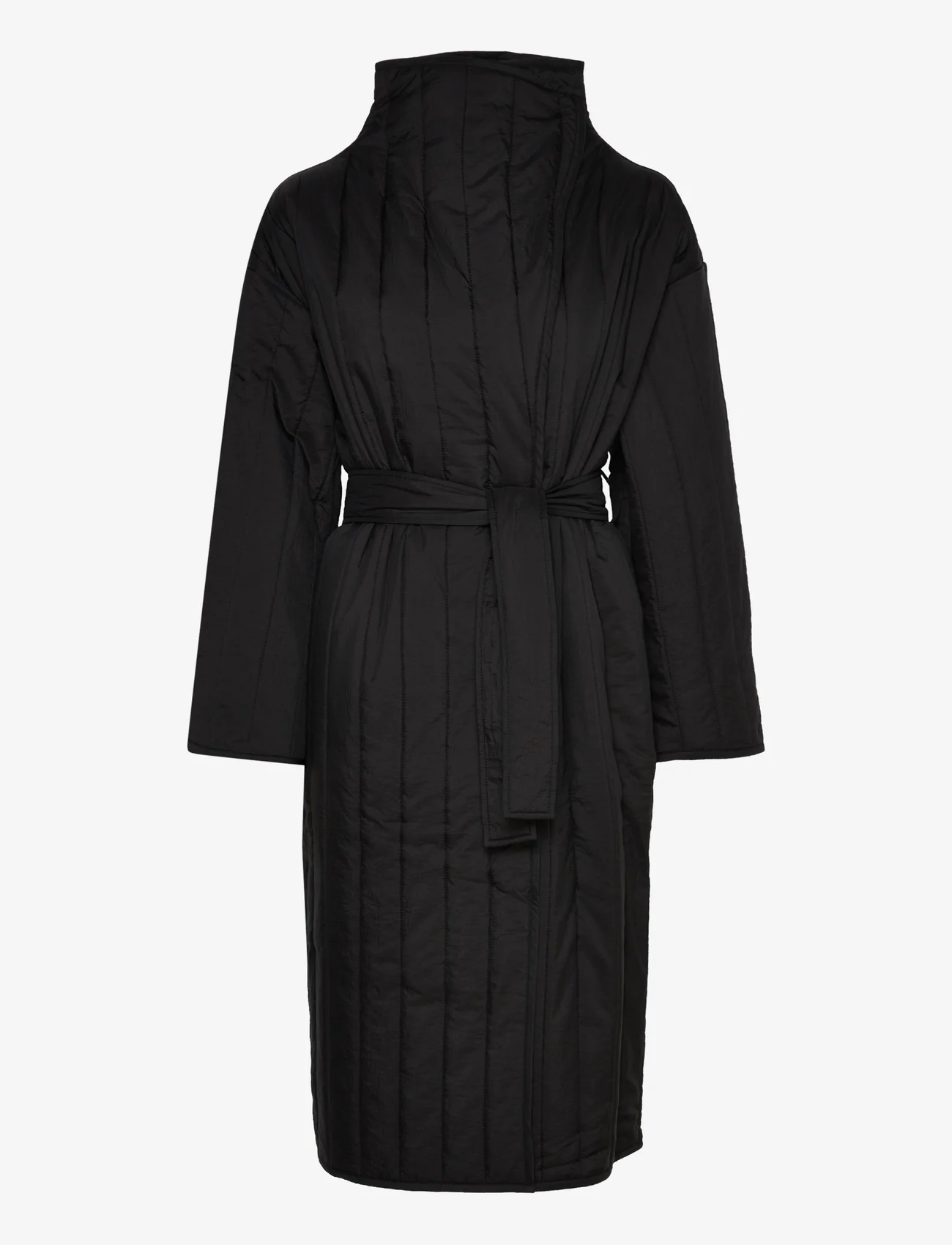 Calvin Klein - LW VERTICAL QUILT COAT - winter jackets - ck black - 0