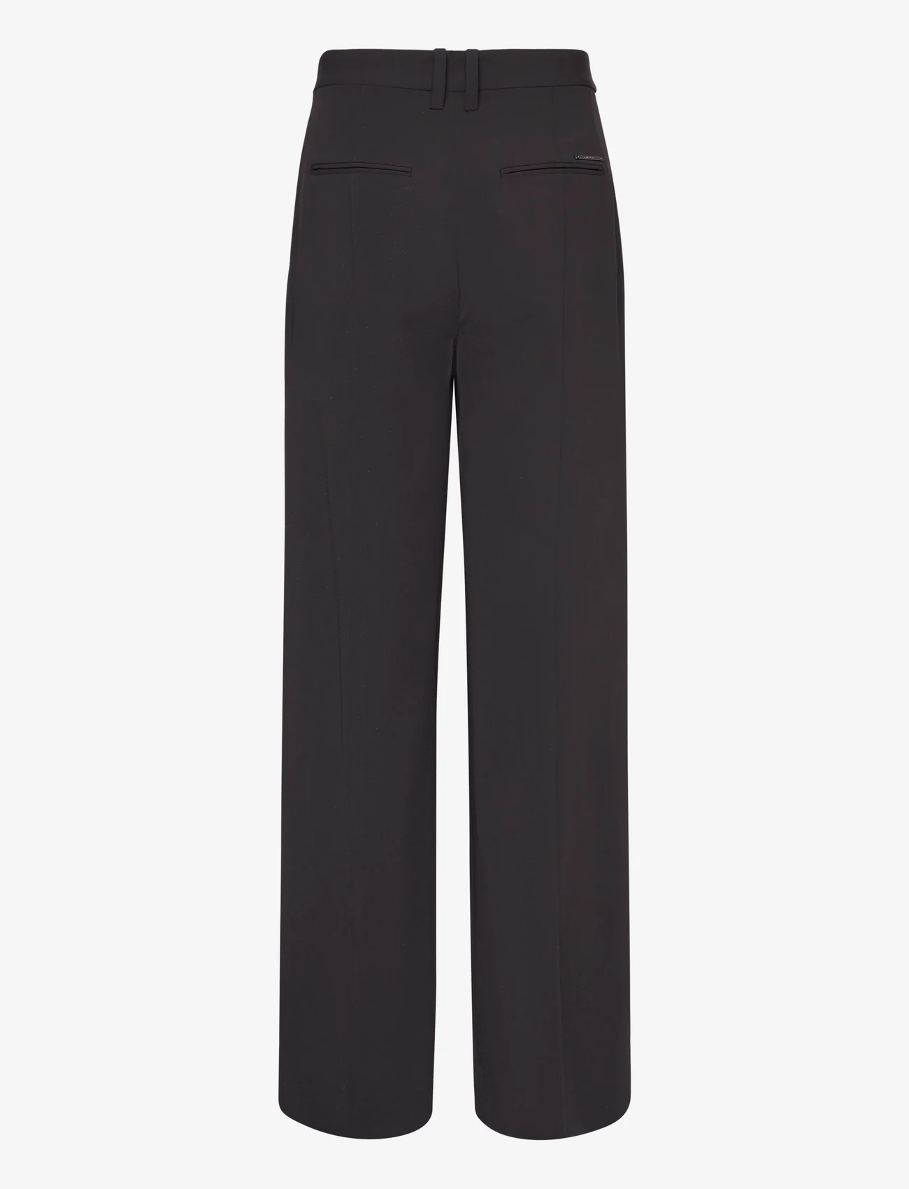 Calvin Klein - STRUCTURE TWILL WIDE LEG PANT - bukser med brede ben - ck black - 1