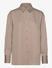 Calvin Klein - RECYCLED CDC RELAXED SHIRT - langärmlige hemden - neutral taupe - 0