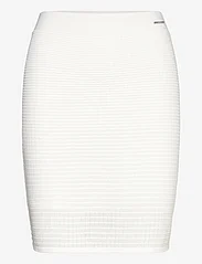 Calvin Klein - GEOMETRIC KNIT FITTED SKIRT - megzti sijonai - bright white - 0