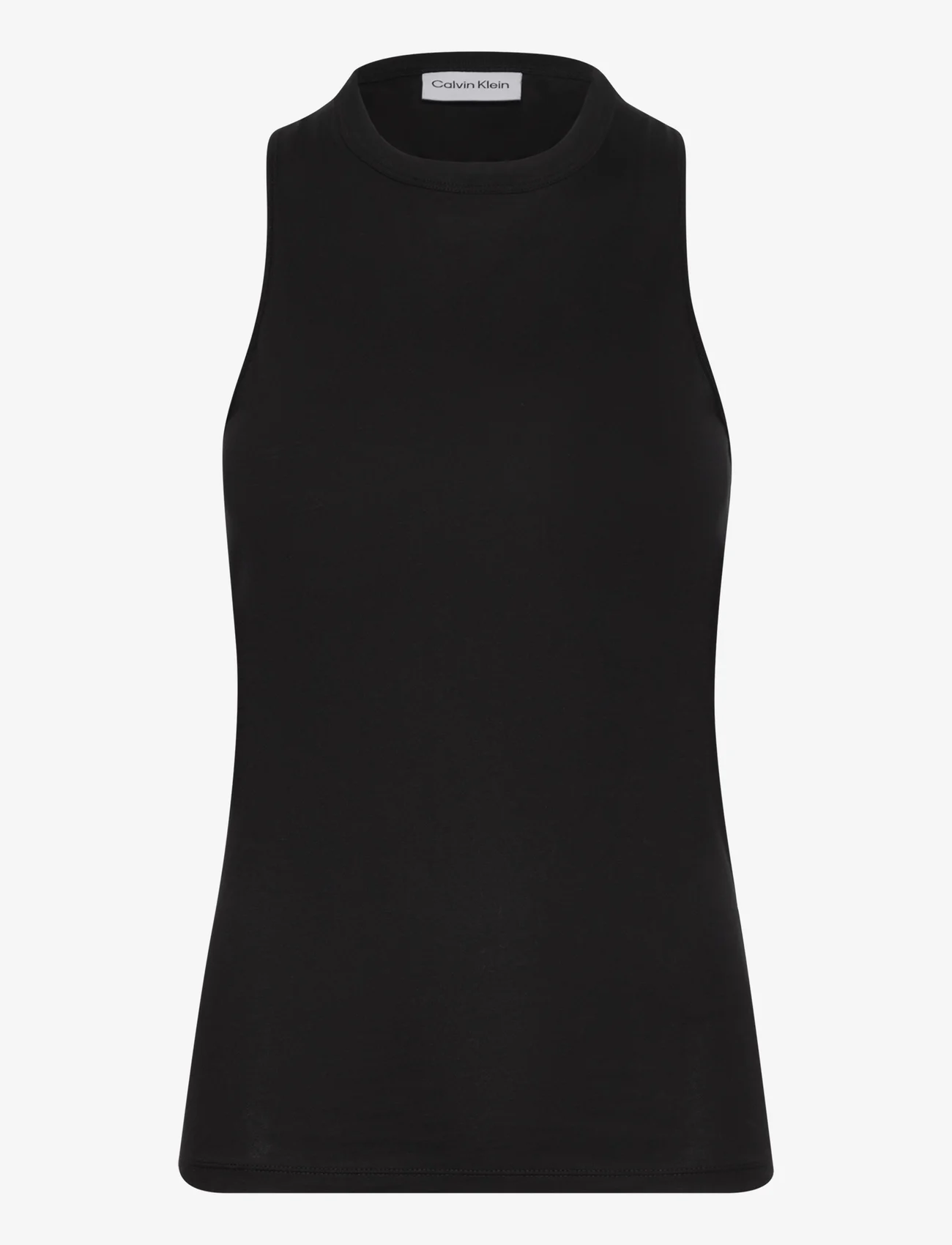 Calvin Klein - SMOOTH COTTON TWIST BACK TANK - mouwloze tops - ck black - 0