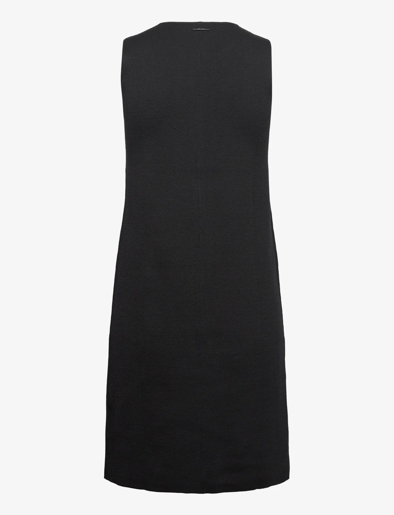 Calvin Klein - EXTRA FINE WOOL SHIFT DRESS - kootud kleidid - ck black - 1