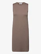 EXTRA FINE WOOL SHIFT DRESS - NEUTRAL TAUPE