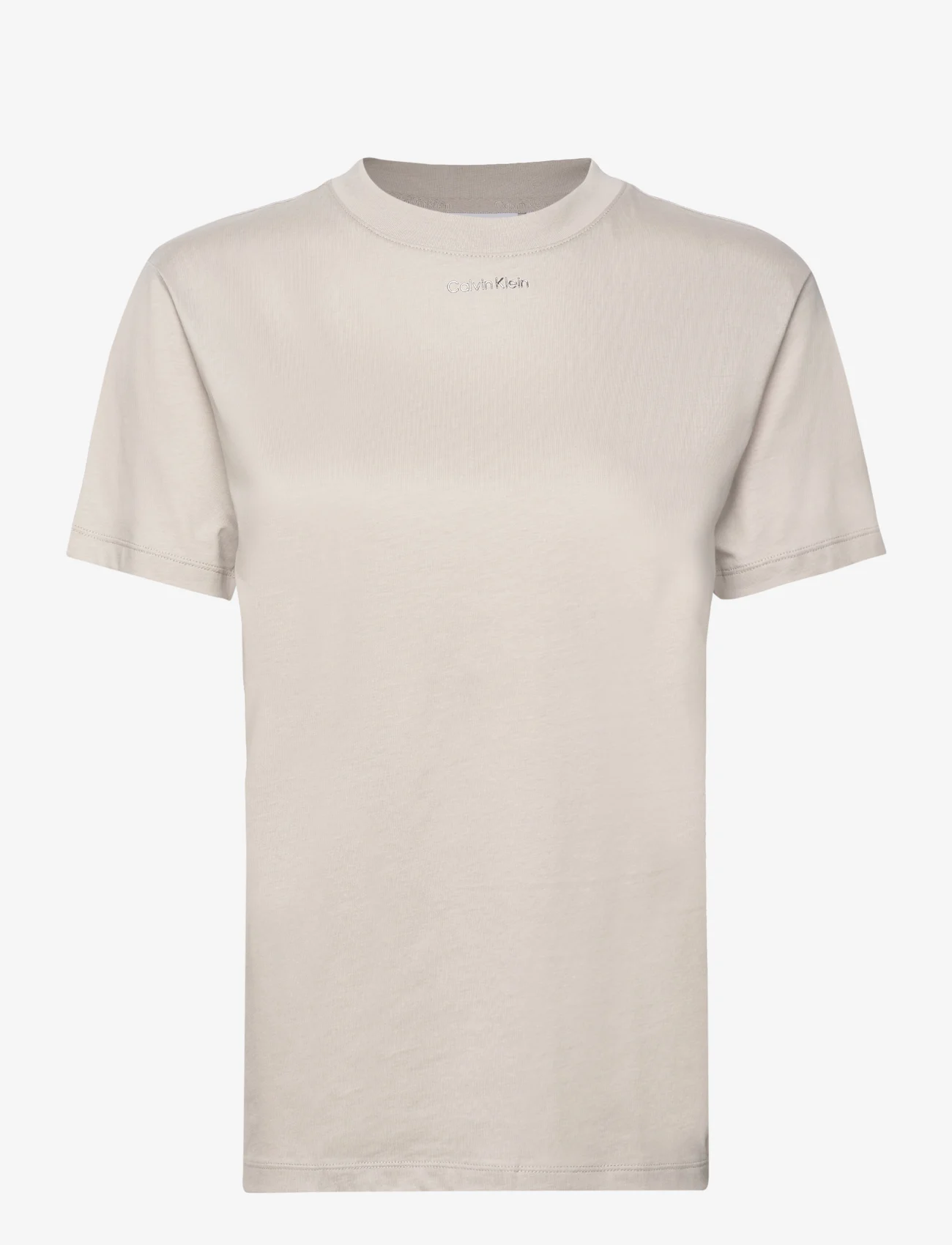 Calvin Klein - METALLIC MICRO LOGO T SHIRT - t-skjorter - morning haze - 0