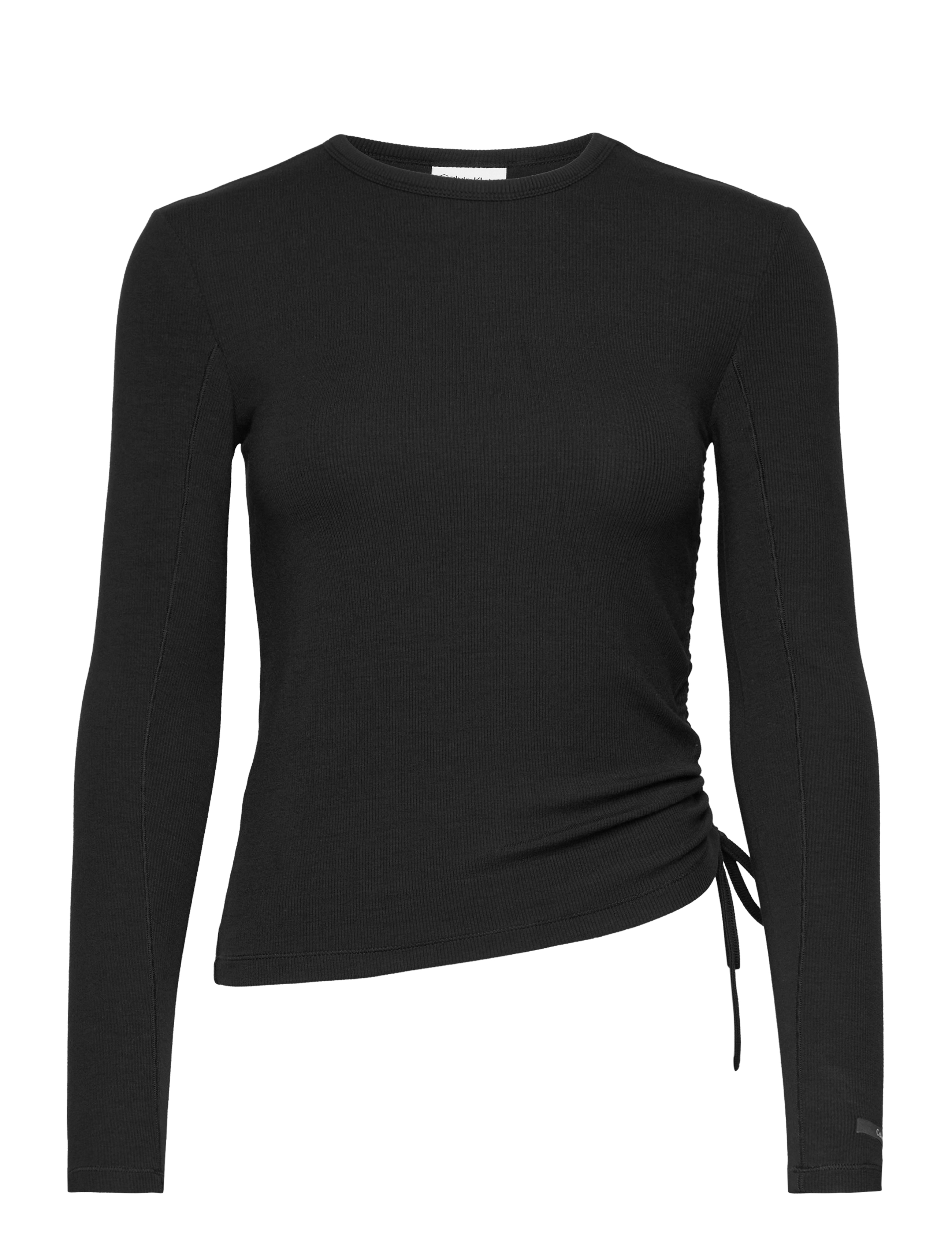MODAL RIB GATHERED LS TEE - CK