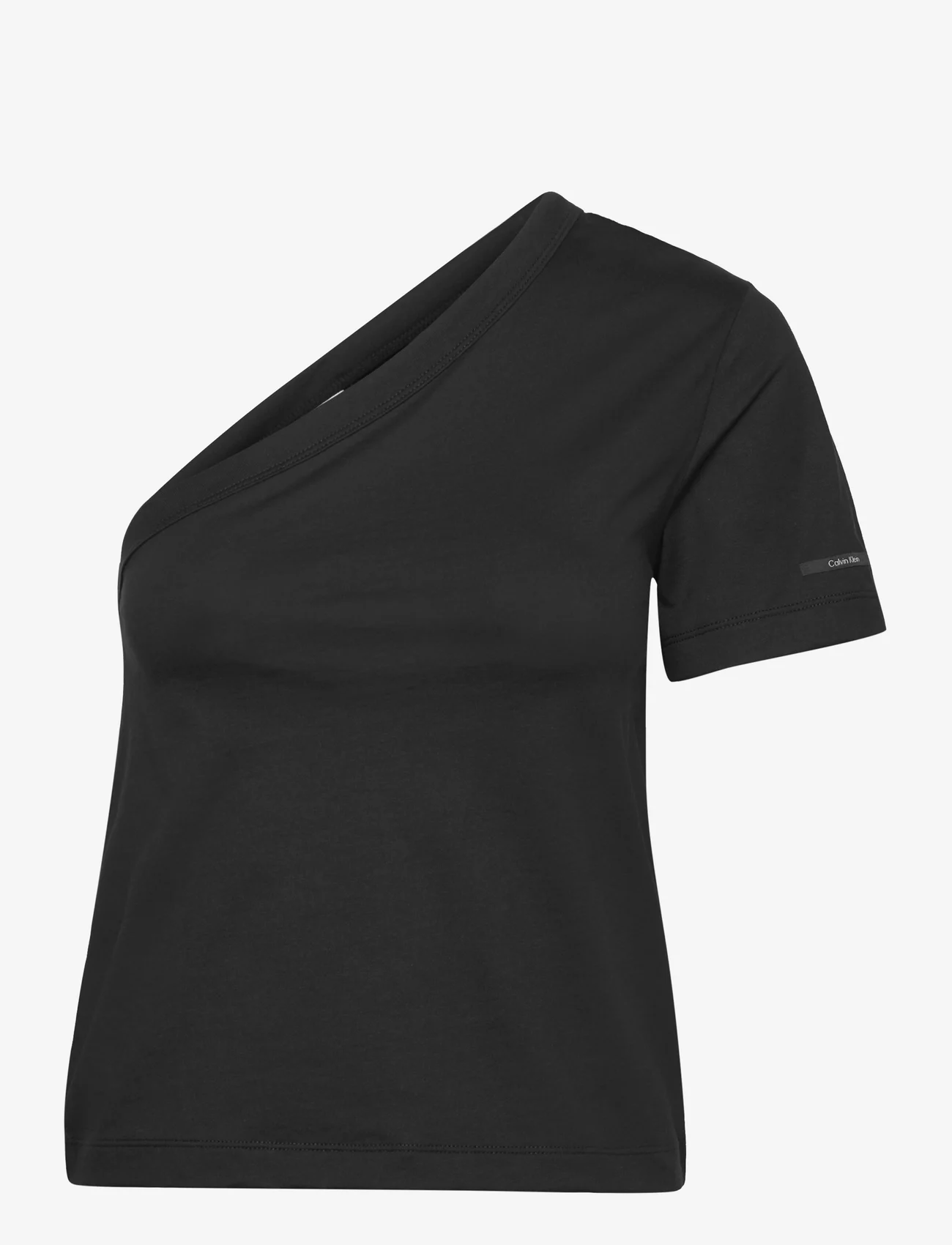 Calvin Klein - SMOOTH COTTON ONE SHOULDER TOP - t-shirts - ck black - 0