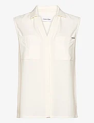 Calvin Klein - POCKET BLOUSE SLEEVELESS - sleeveless blouses - vanilla ice - 0