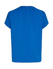 Calvin Klein - METAL BAR SHORT SLEEVE BLOUSE - kortärmade blusar - parrish blue - 4