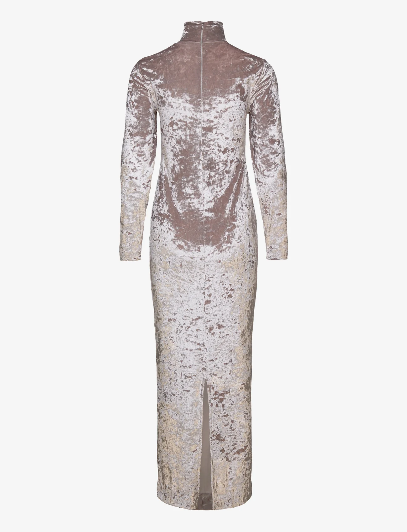 Calvin Klein - VELVET LS MOCK NECK DRESS - ballīšu apģērbs par outlet cenām - chateau gray - 1