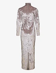 Calvin Klein - VELVET LS MOCK NECK DRESS - festtøj til outletpriser - chateau gray - 1