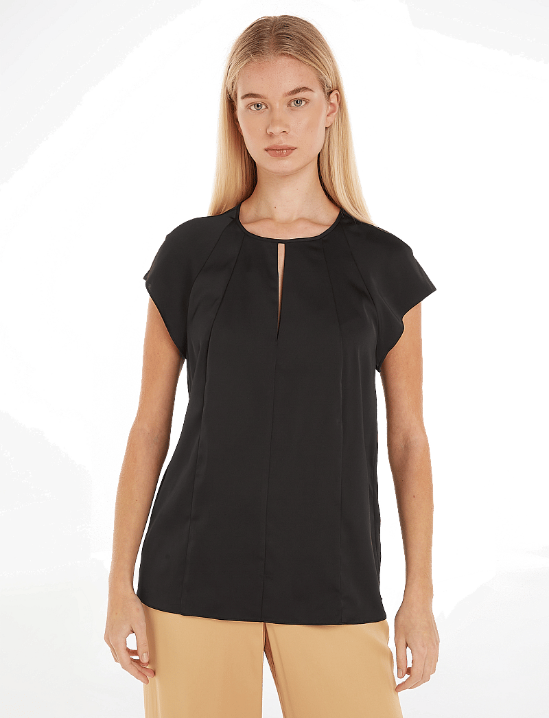 Calvin Klein Shiny Satin Ss Blouse (CKMK20K207161) Short