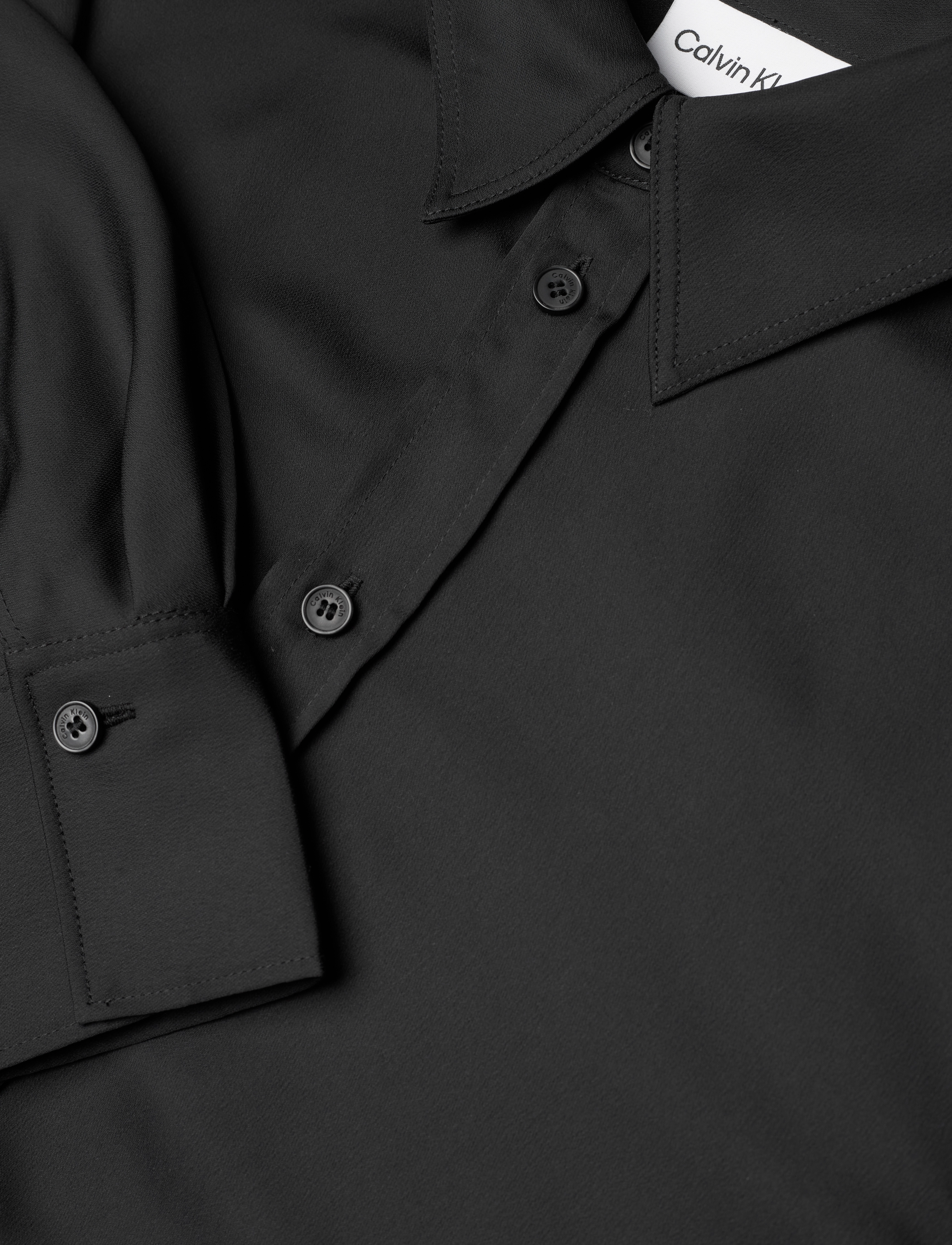 Calvin Klein - RECYCLED CDC MIDI SHIRT DRESS - midi-kleider - ck black - 3