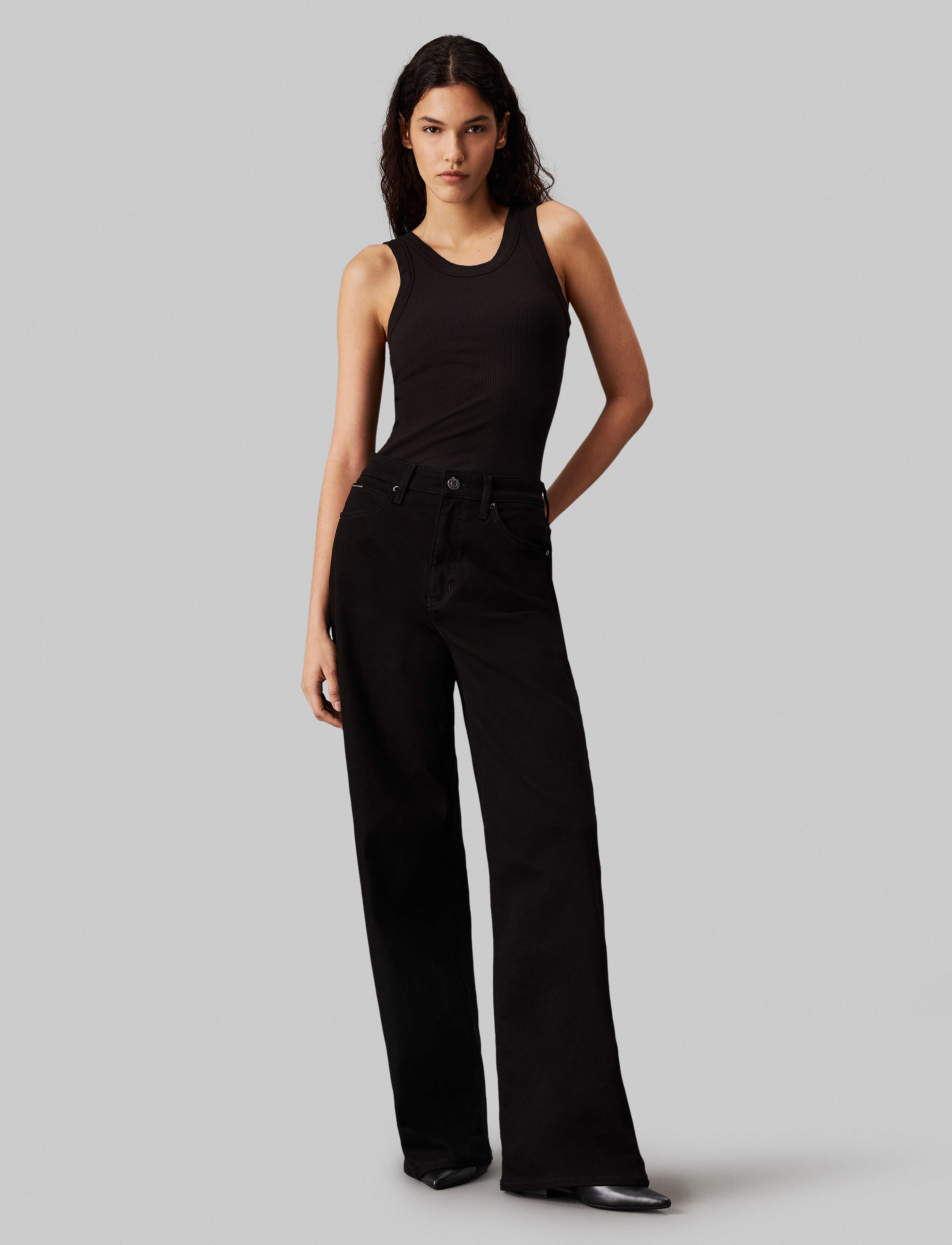 Calvin Klein - MODAL RIB SLIM TANK TOP - ck black - 3