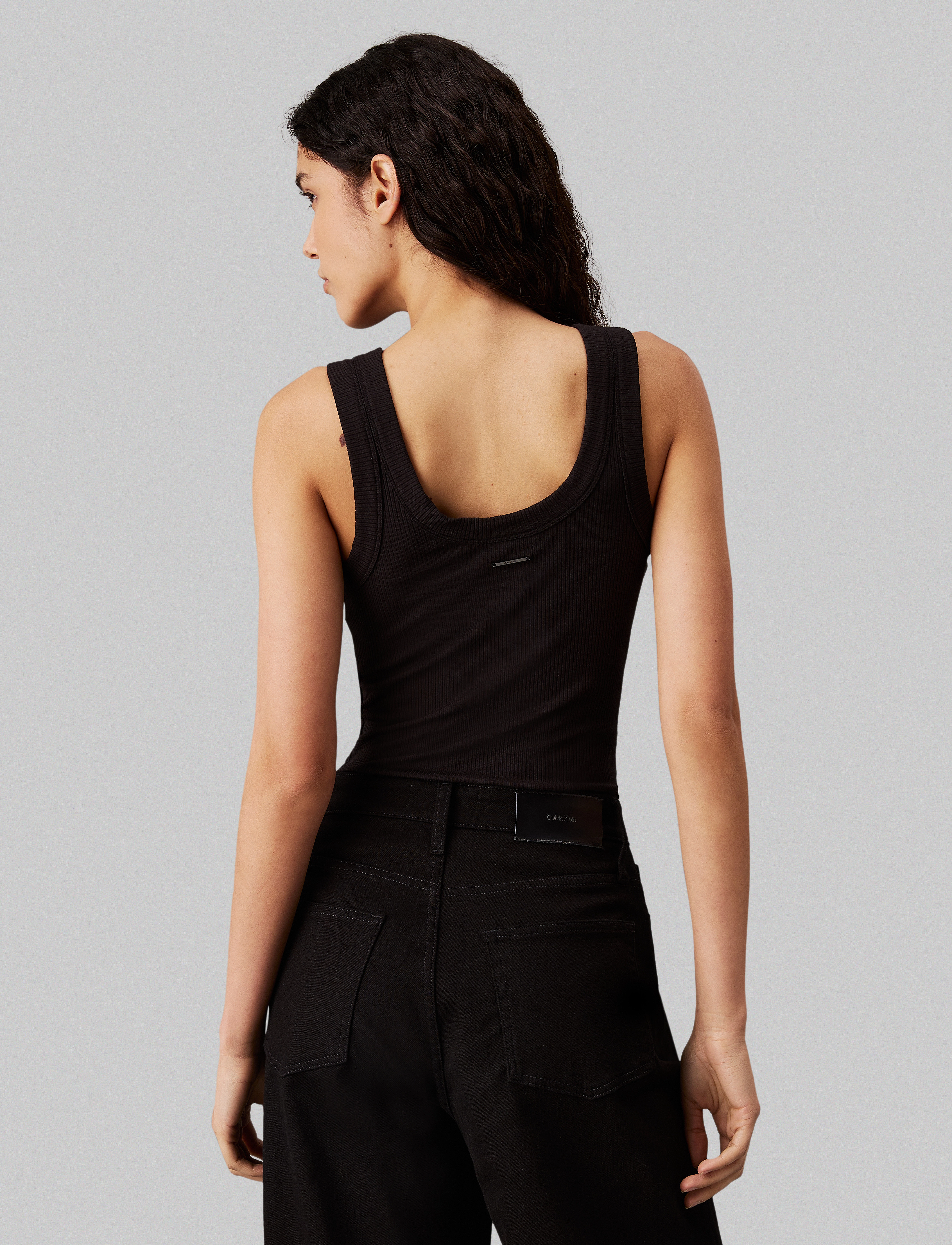 Calvin Klein - MODAL RIB SLIM TANK TOP - ck black - 4