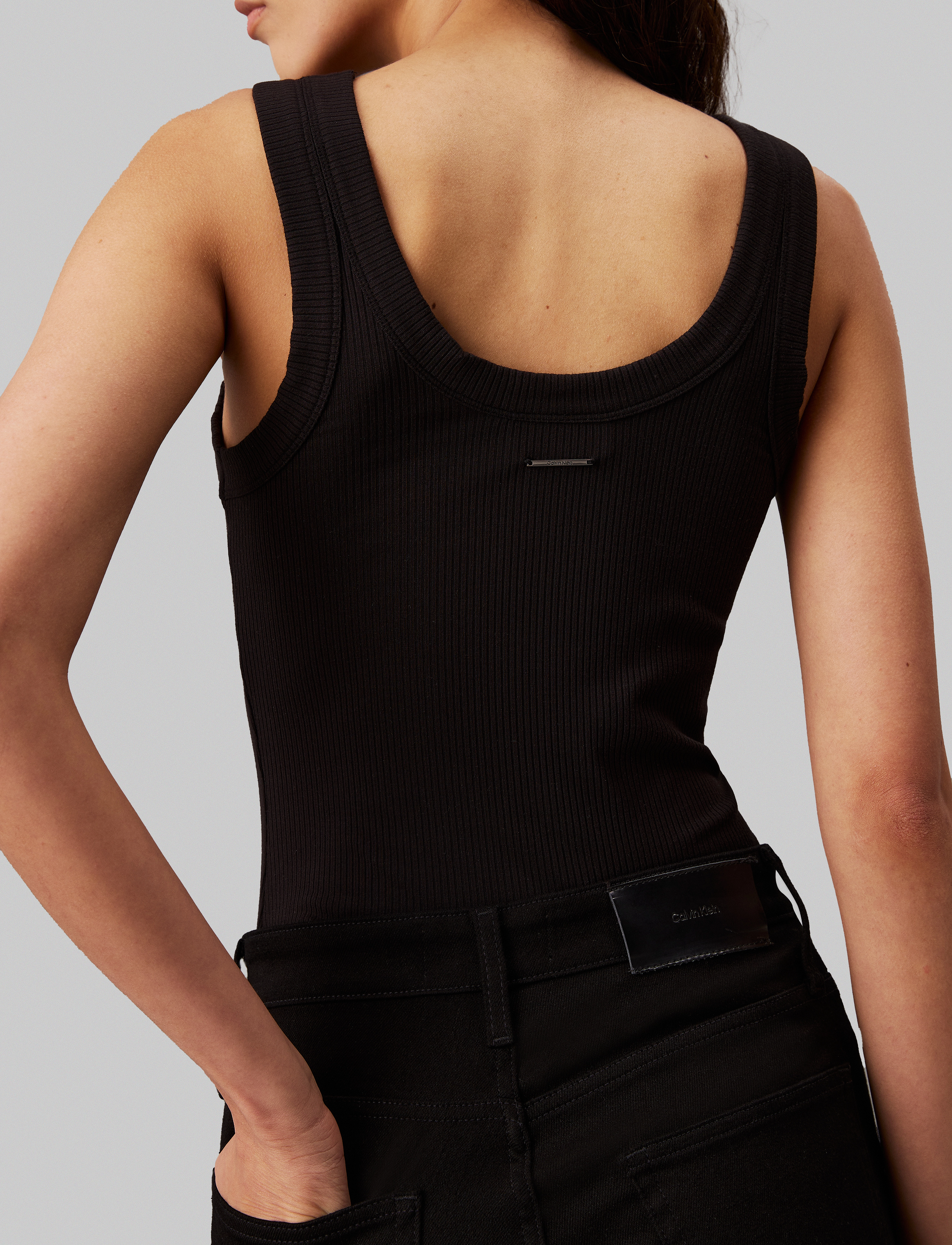 Calvin Klein - MODAL RIB SLIM TANK TOP - ck black - 5