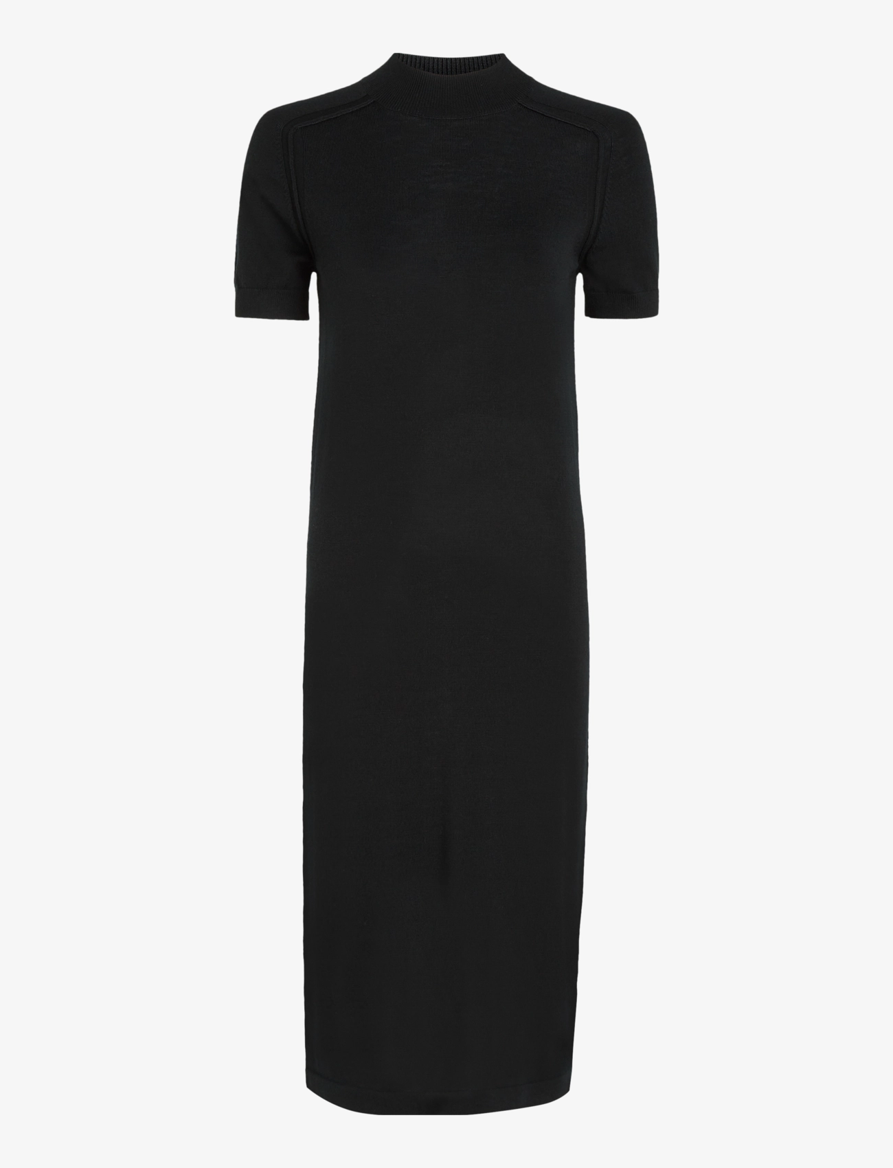 Calvin Klein - MERINO WOOL MOCK-NK KNEE DRESS - ck black - 1
