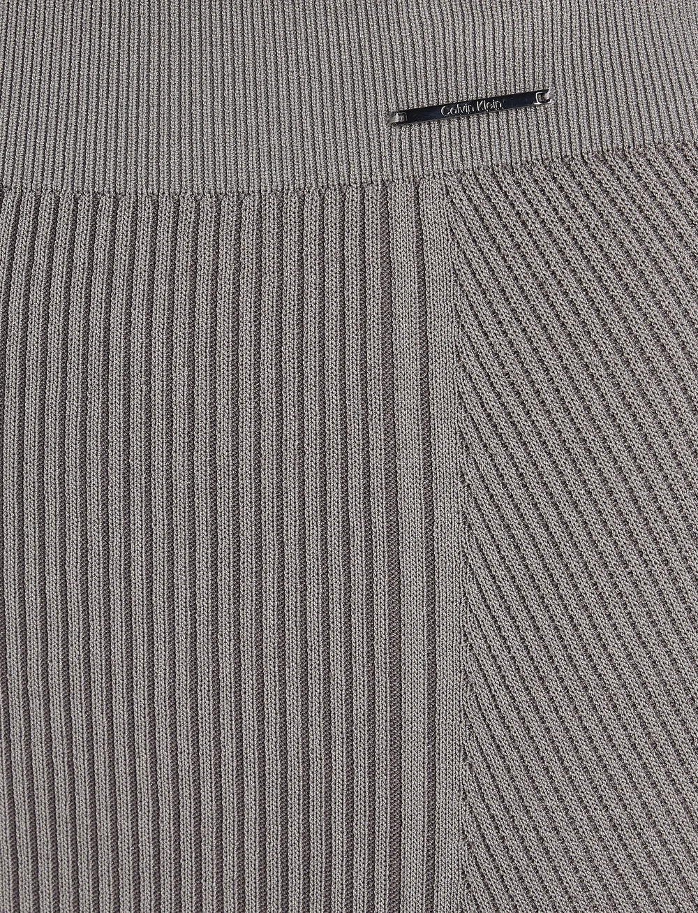 Calvin Klein - TWO TONE RIB COLUMN SKIRT - knitted skirts - steeple gray - 5