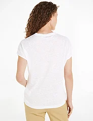 Calvin Klein - LINEN BLEND C-NK TOP SS - t-paidat - bright white - 2