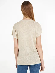 Calvin Klein - LINEN BLEND C-NK TOP SS - t-shirts - peyote - 2
