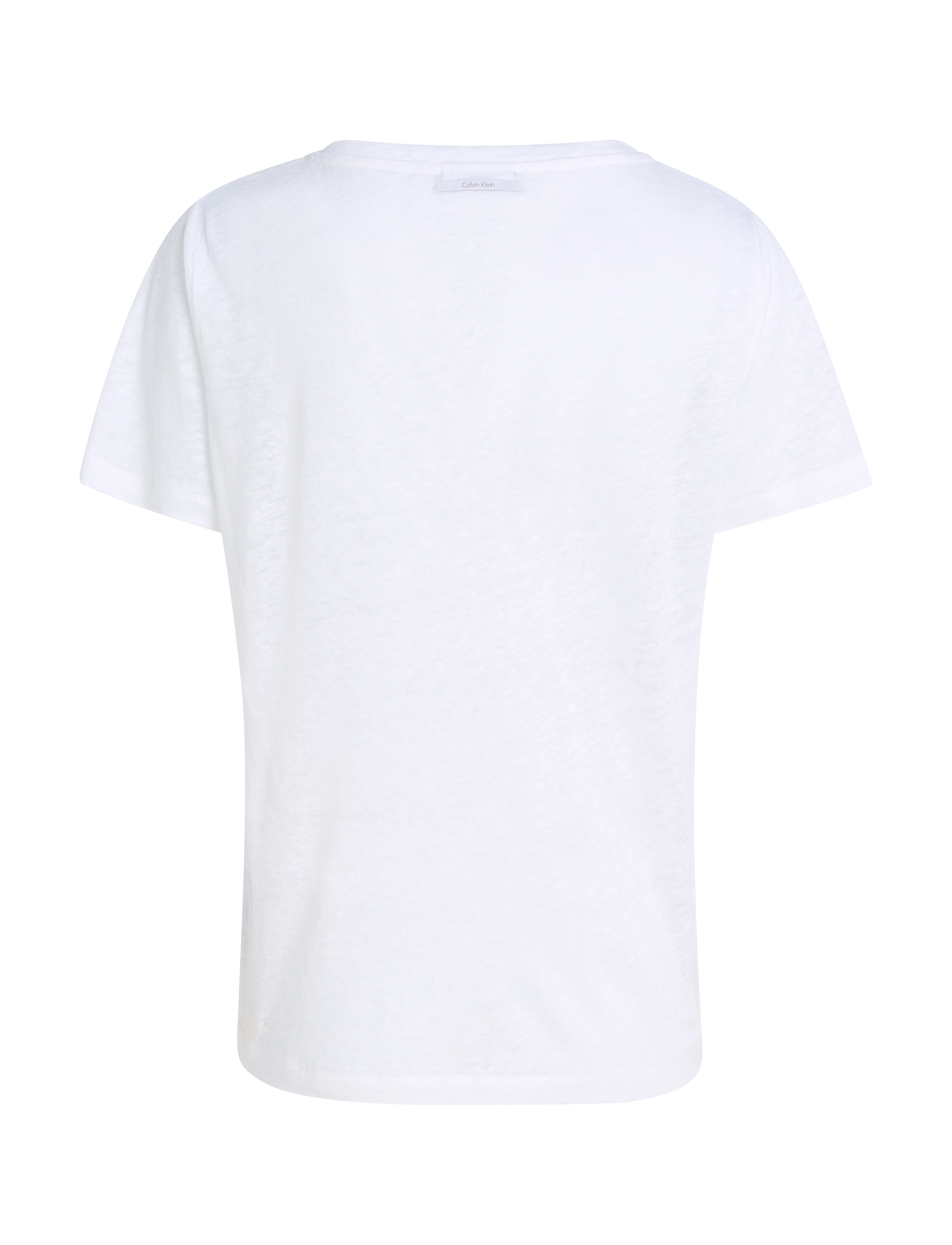 Calvin Klein - LINEN BLEND V-NK TOP SS - bright white - 1