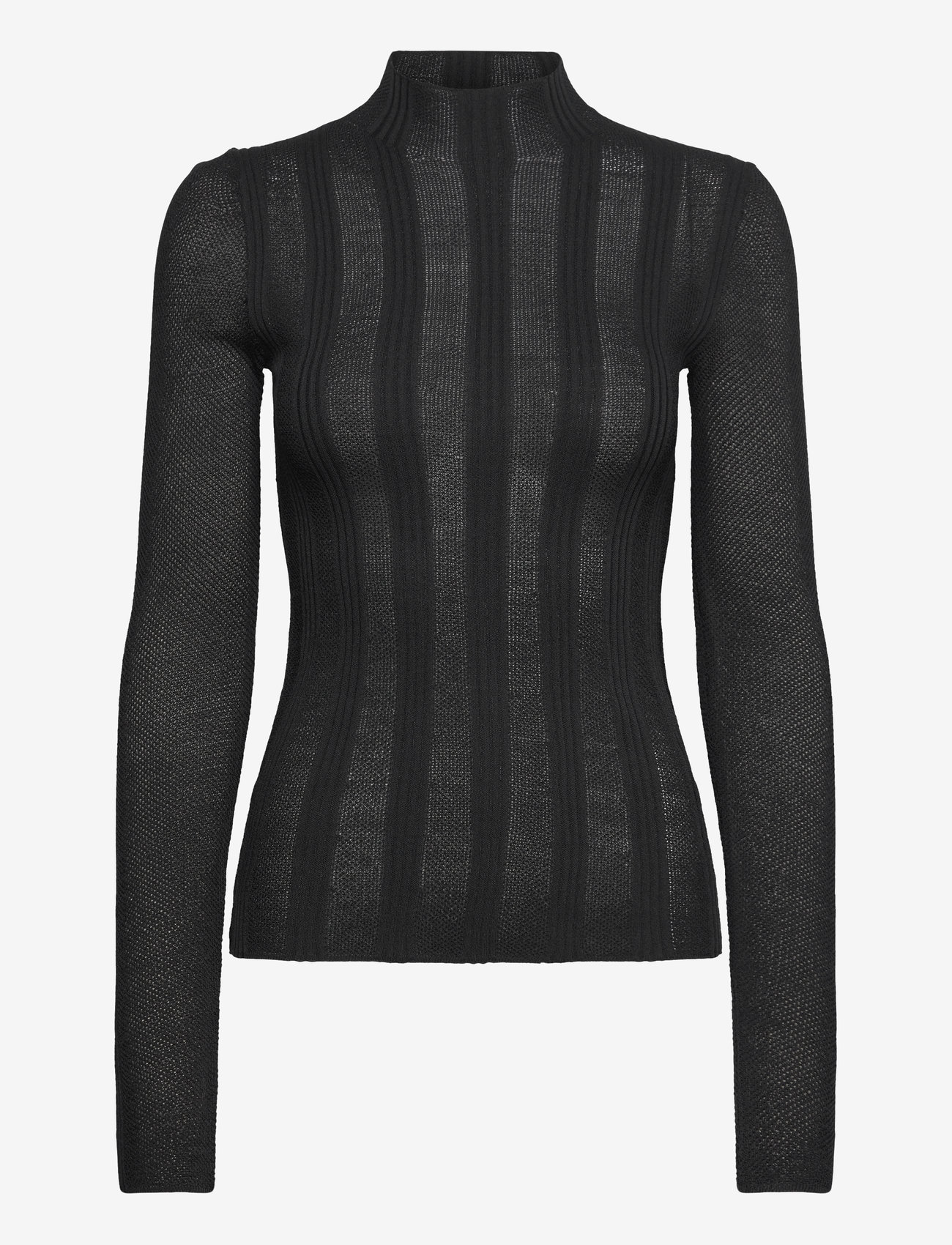 Calvin Klein - LACE OPEN STITCH SWEATER - striktrøjer - ck black - 0