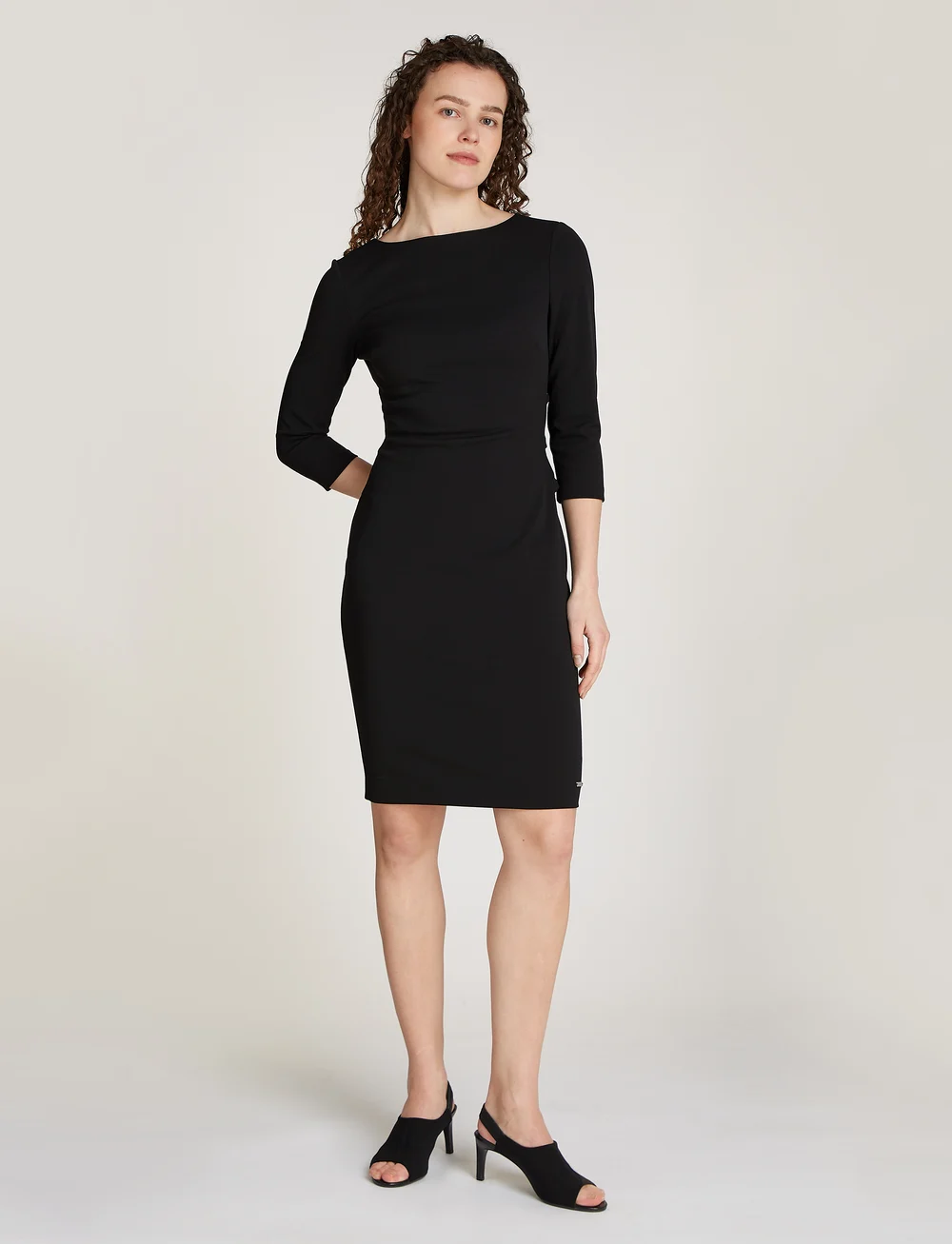Calvin Klein Scuba Crepe Dress Front Twist Midi dresses Boozt