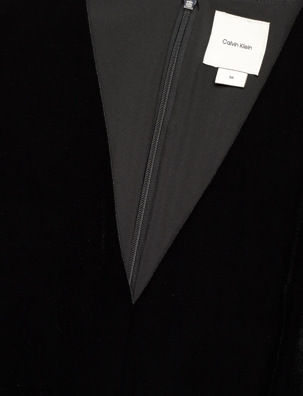 Calvin Klein - VELVET V NECK METAL DRESS - cocktailklänningar - ck black - 2