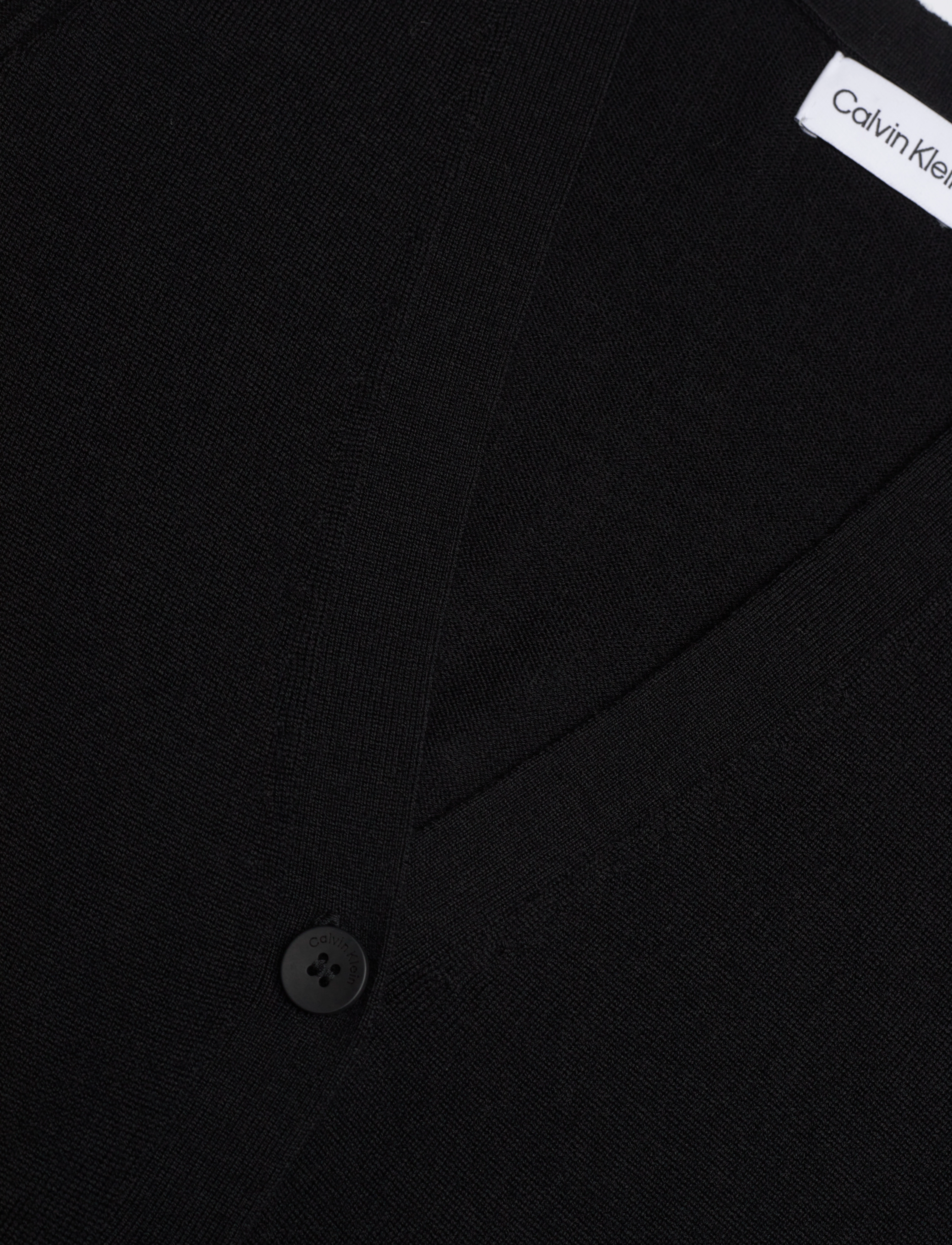Calvin Klein - MERINO WOOL V-NECK CARDIGAN - ck black - 2