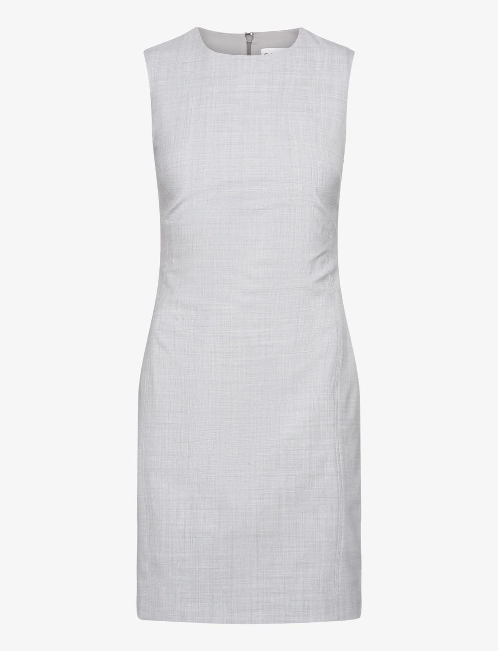 Calvin Klein - WOOL BLEND SHIFT DRESS - short dresses - pale grey heather - 0