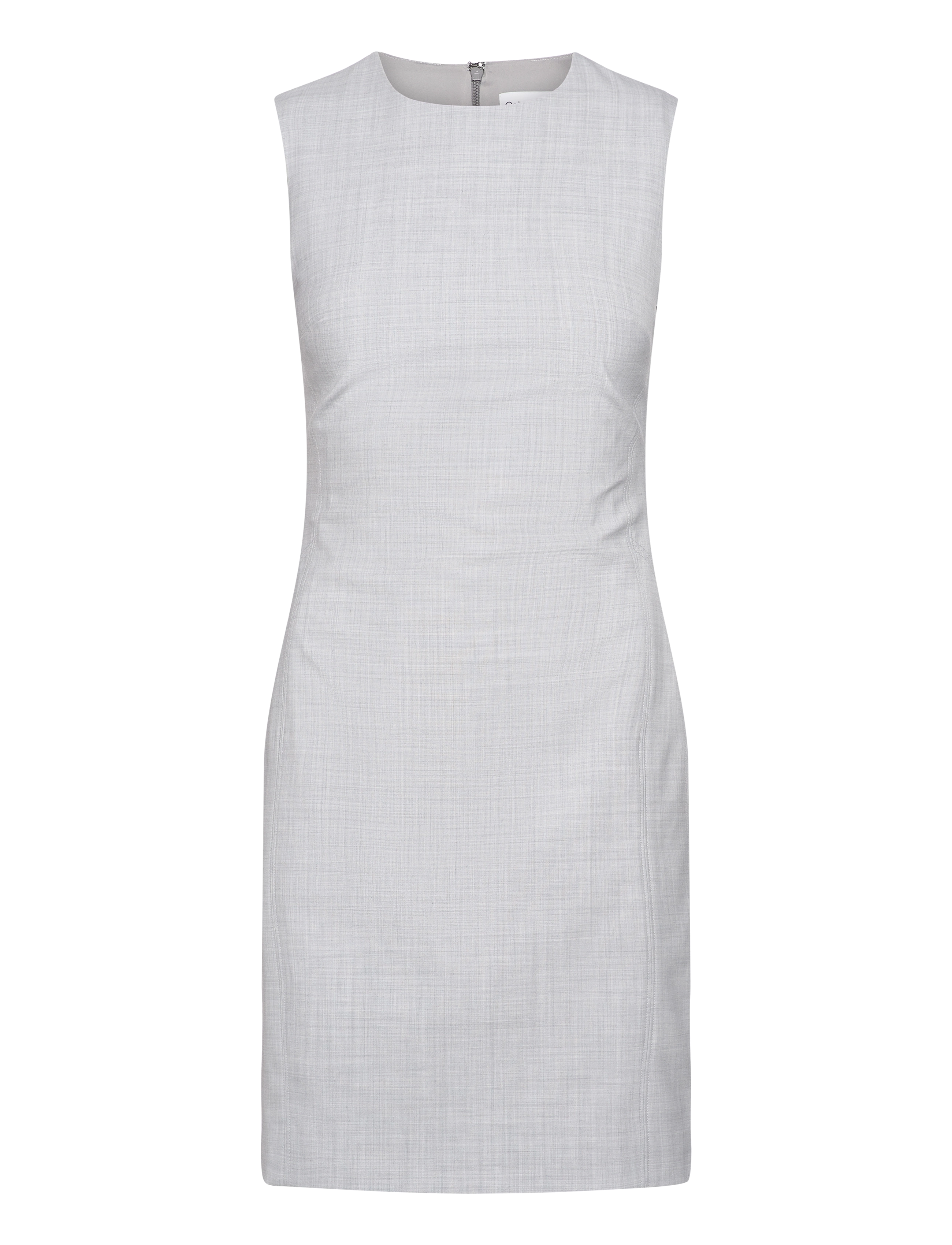 Calvin Klein WOOL BLEND SHIFT DRESS - Kjoler - PALE GREY HEATHER / grey