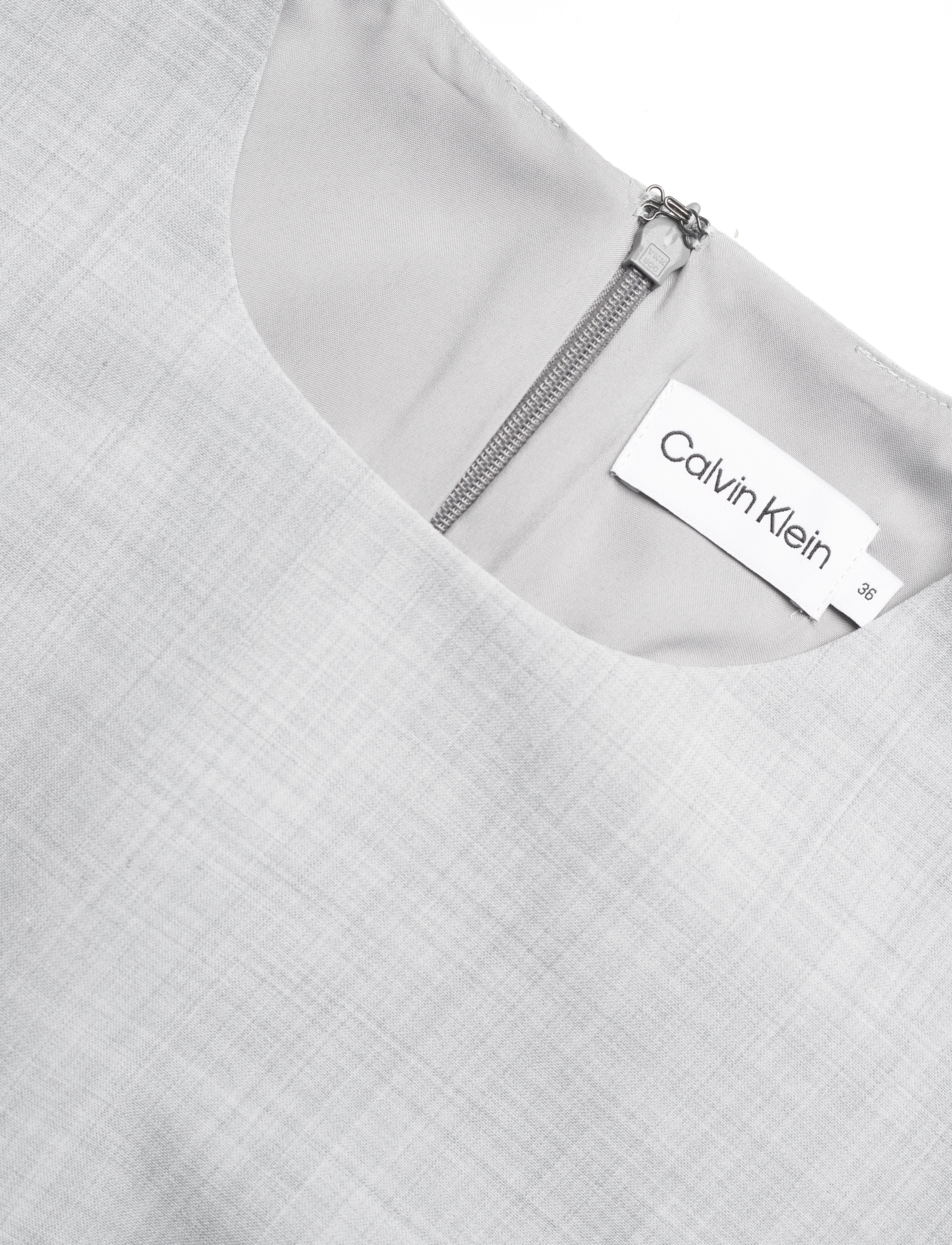Calvin Klein - WOOL BLEND SHIFT DRESS - korta klänningar - pale grey heather - 2