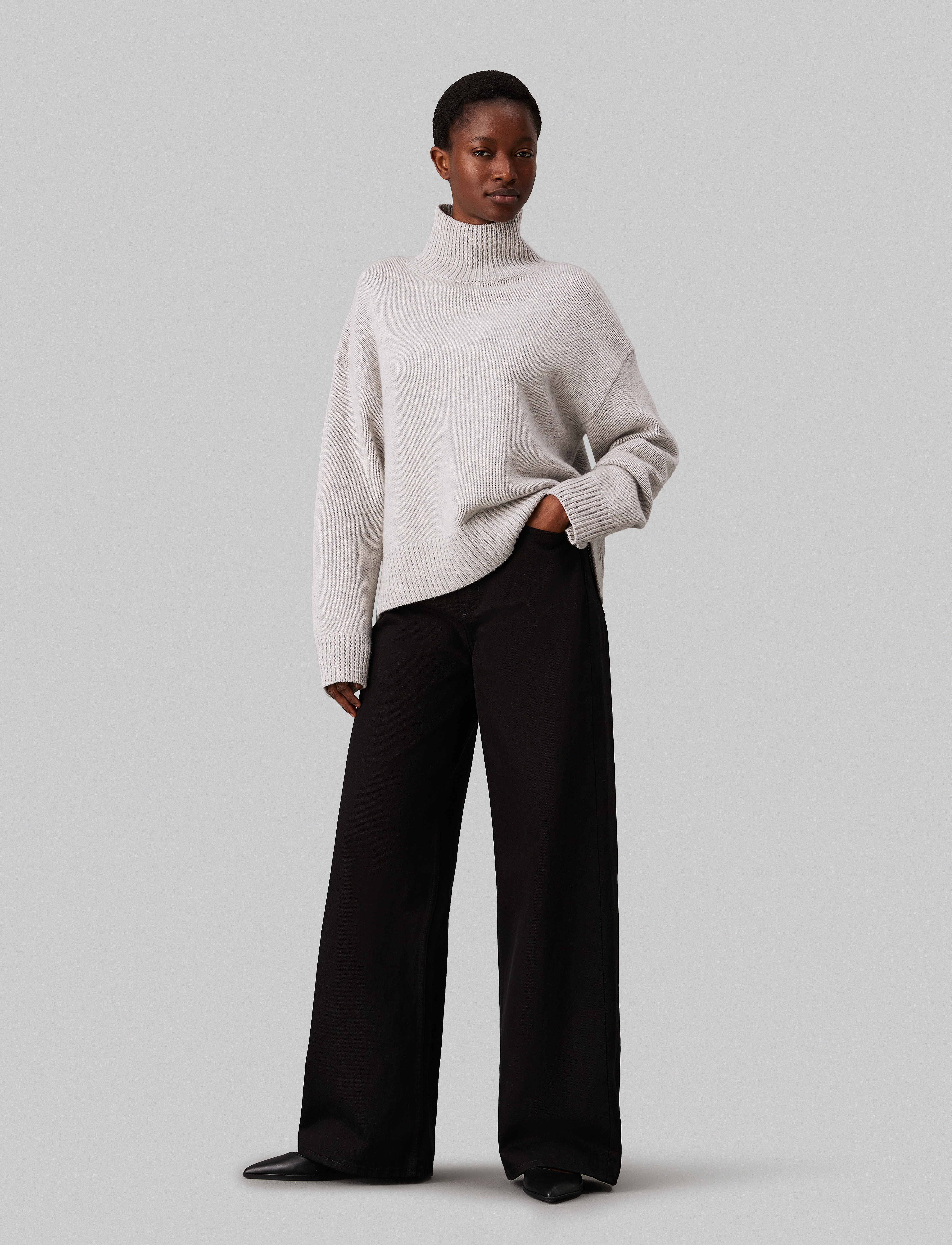 Calvin Klein - HR WIDE - FOREVER BLACK - denim black - 4