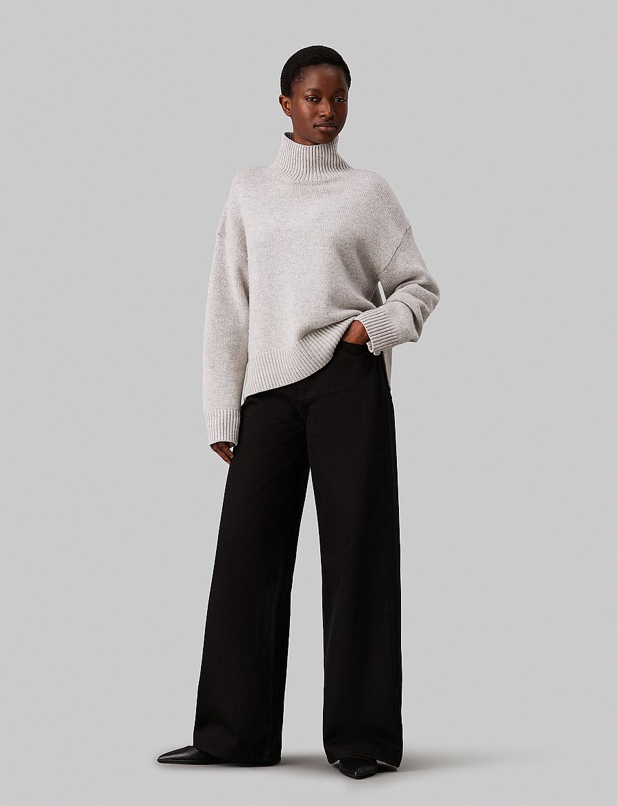 Calvin Klein - HR WIDE - FOREVER BLACK - denim black - 4