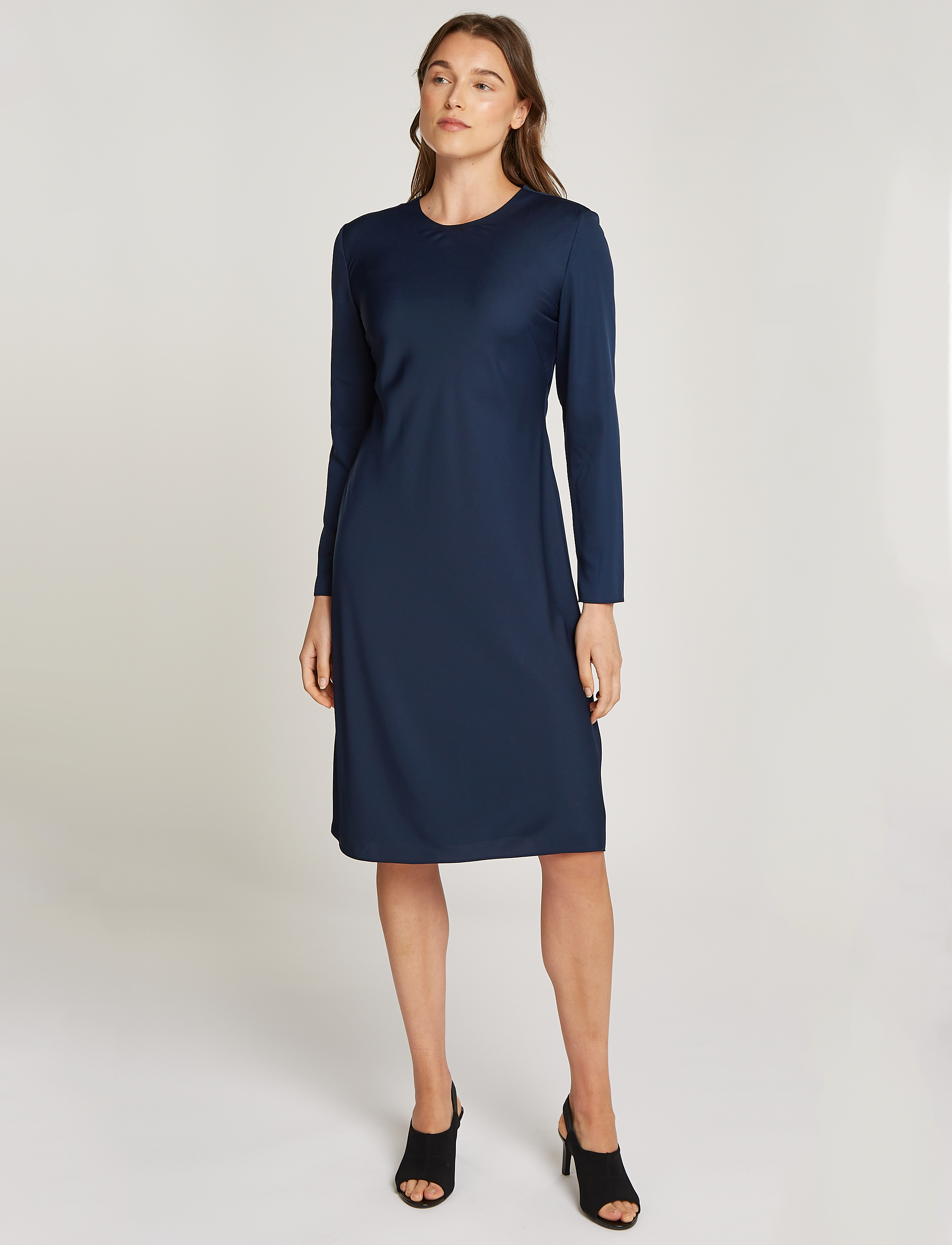 Calvin Klein RECYCLED CDC FIT & FLARE DRESS - Sukienki - NIGHT SKY / navy