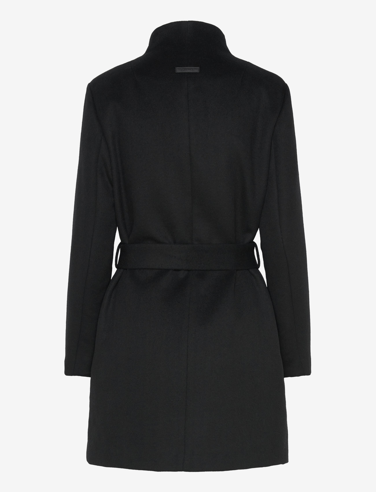 Calvin Klein - WOOL FUNNEL NECK COAT - ck black - 1