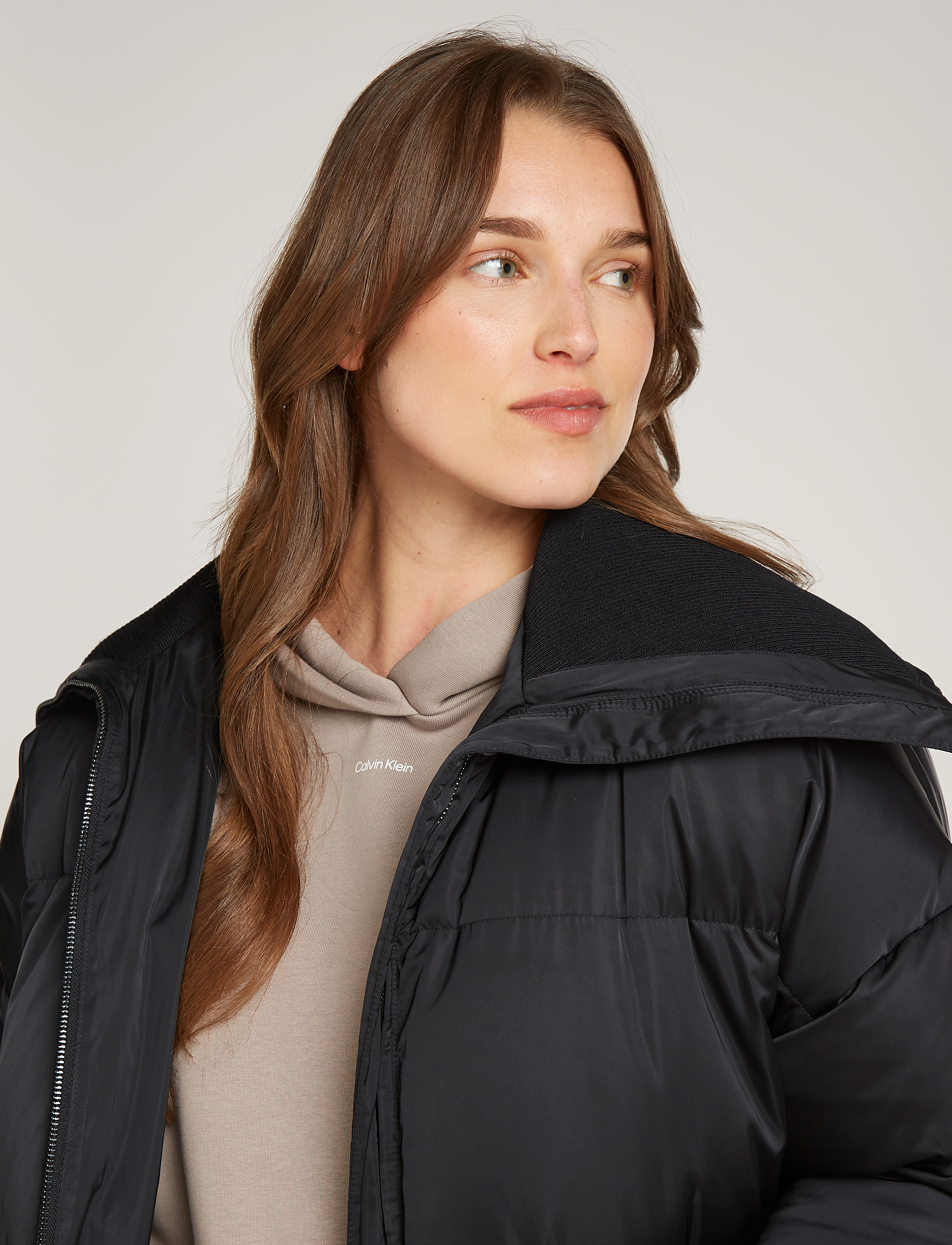 Calvin Klein - MW PADDED SATIN COAT - ck black - 3