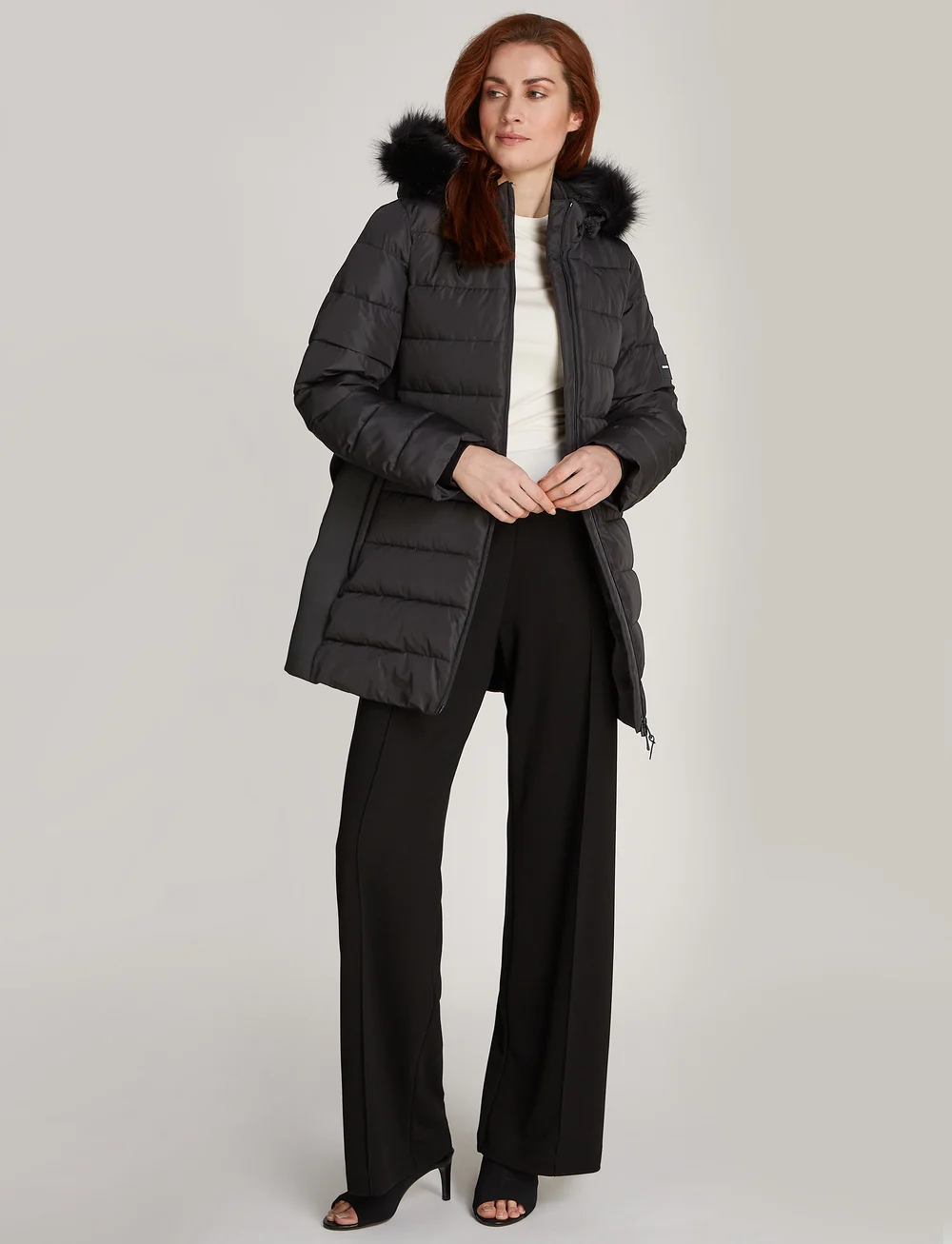 Calvin klein scuba belted coat hotsell