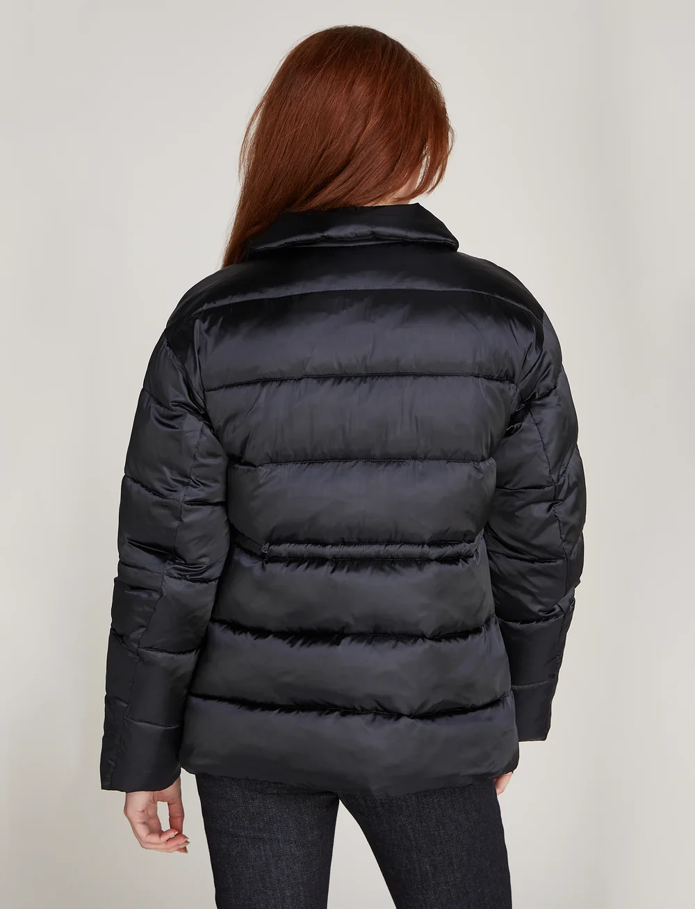 Calvin Klein - MW PADDED SATIN DRAWSTRINGJACKET - dunjakker - ck black - 2