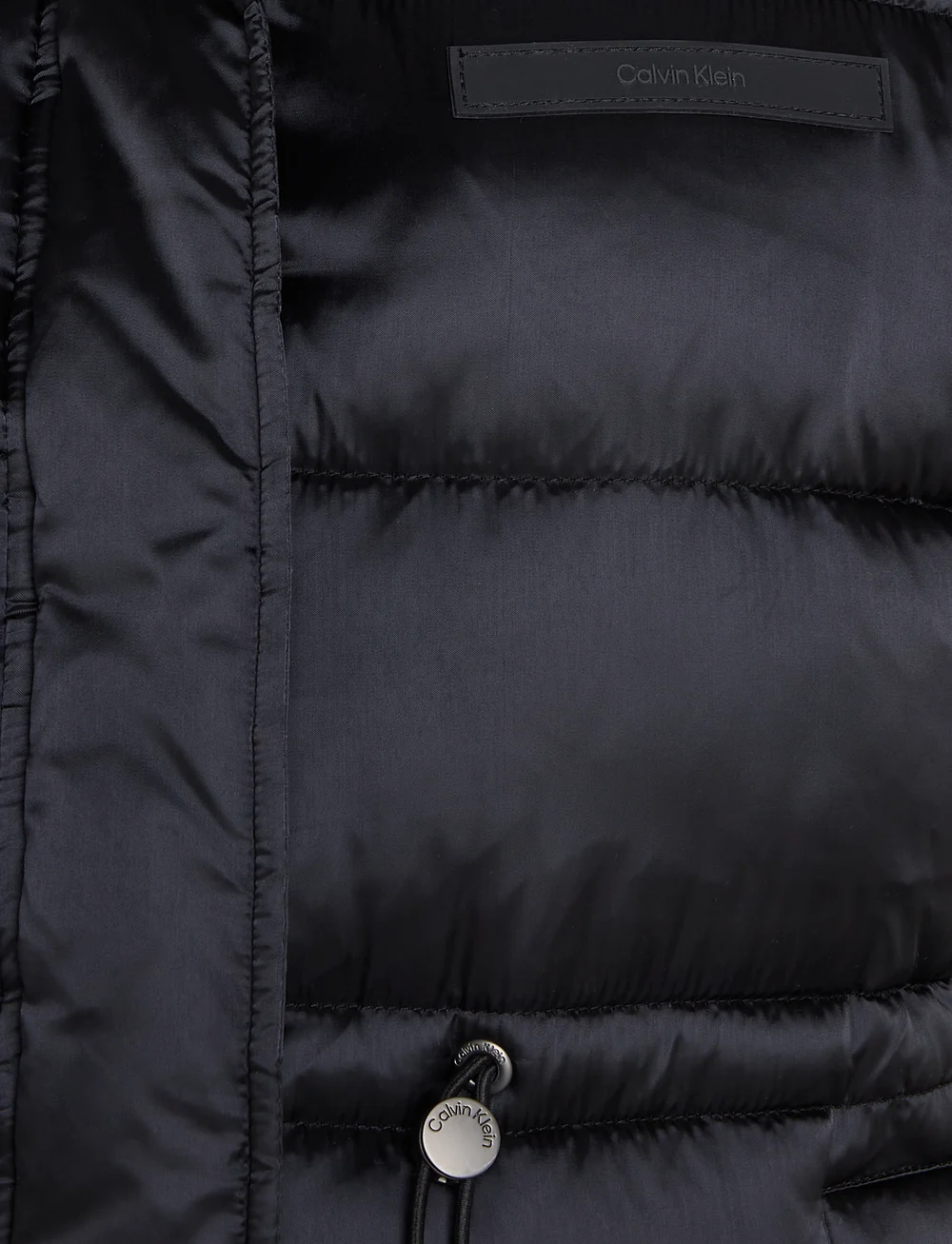 Calvin Klein - MW PADDED SATIN DRAWSTRINGJACKET - dunjakker - ck black - 4