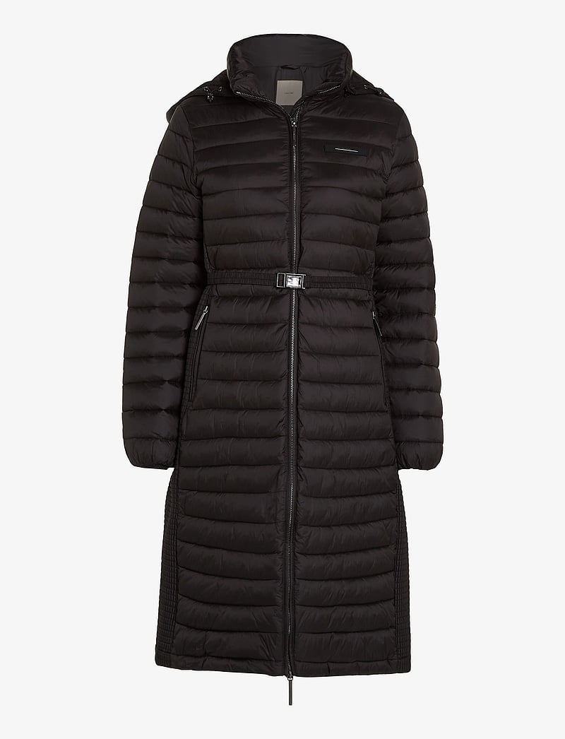 Calvin Klein - LW PADDED SMOCKING MIDI COAT - dunkappor - ck black - 1