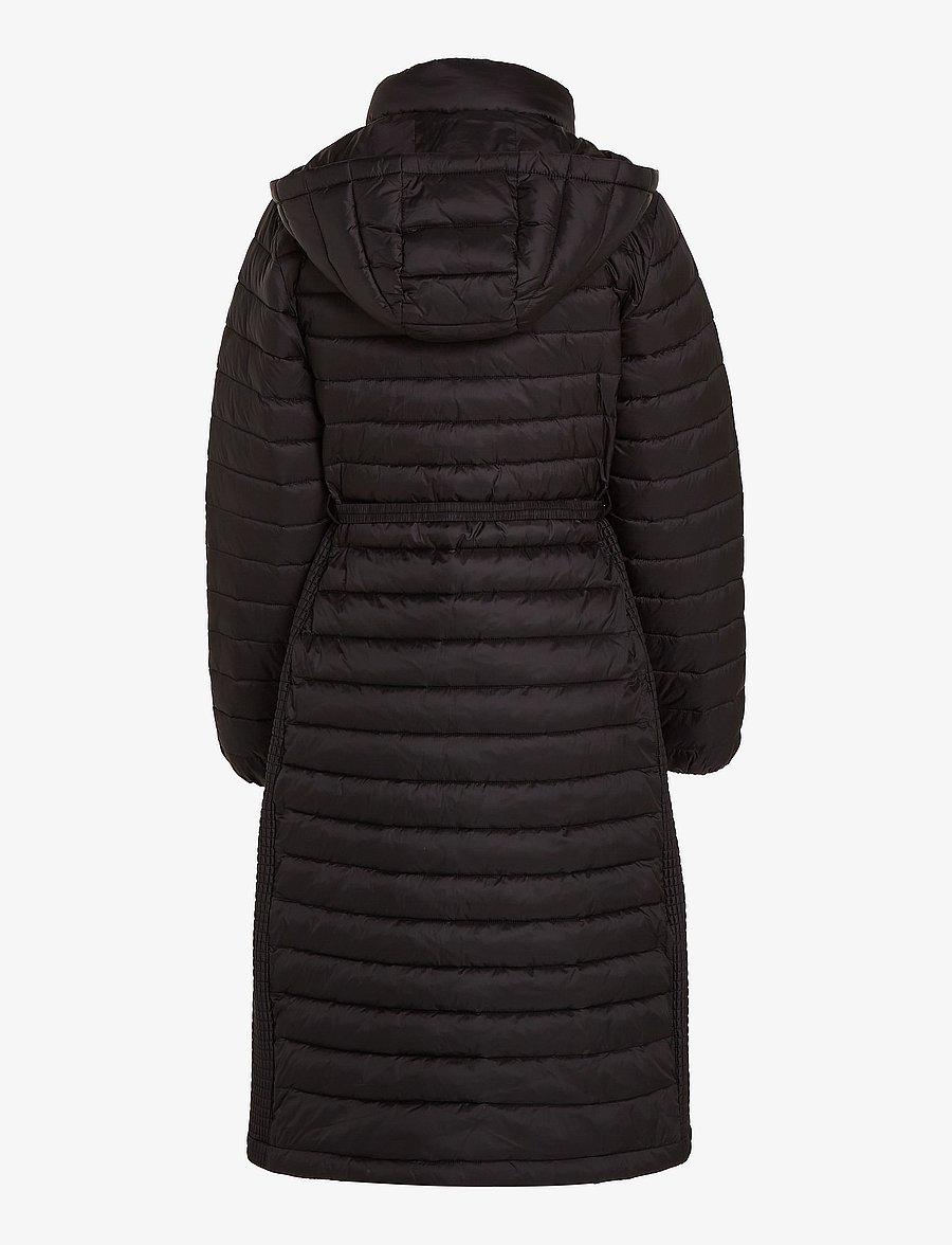 Calvin Klein - LW PADDED SMOCKING MIDI COAT - ck black - 5